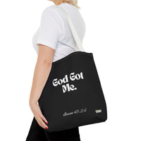 God Got Me Tote Bag: Black & White