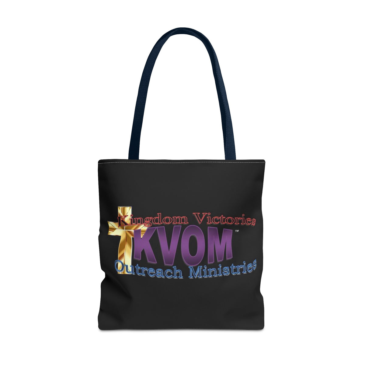 KVOM Logo Tote Bag, Black, Moses Temple Colored Logo