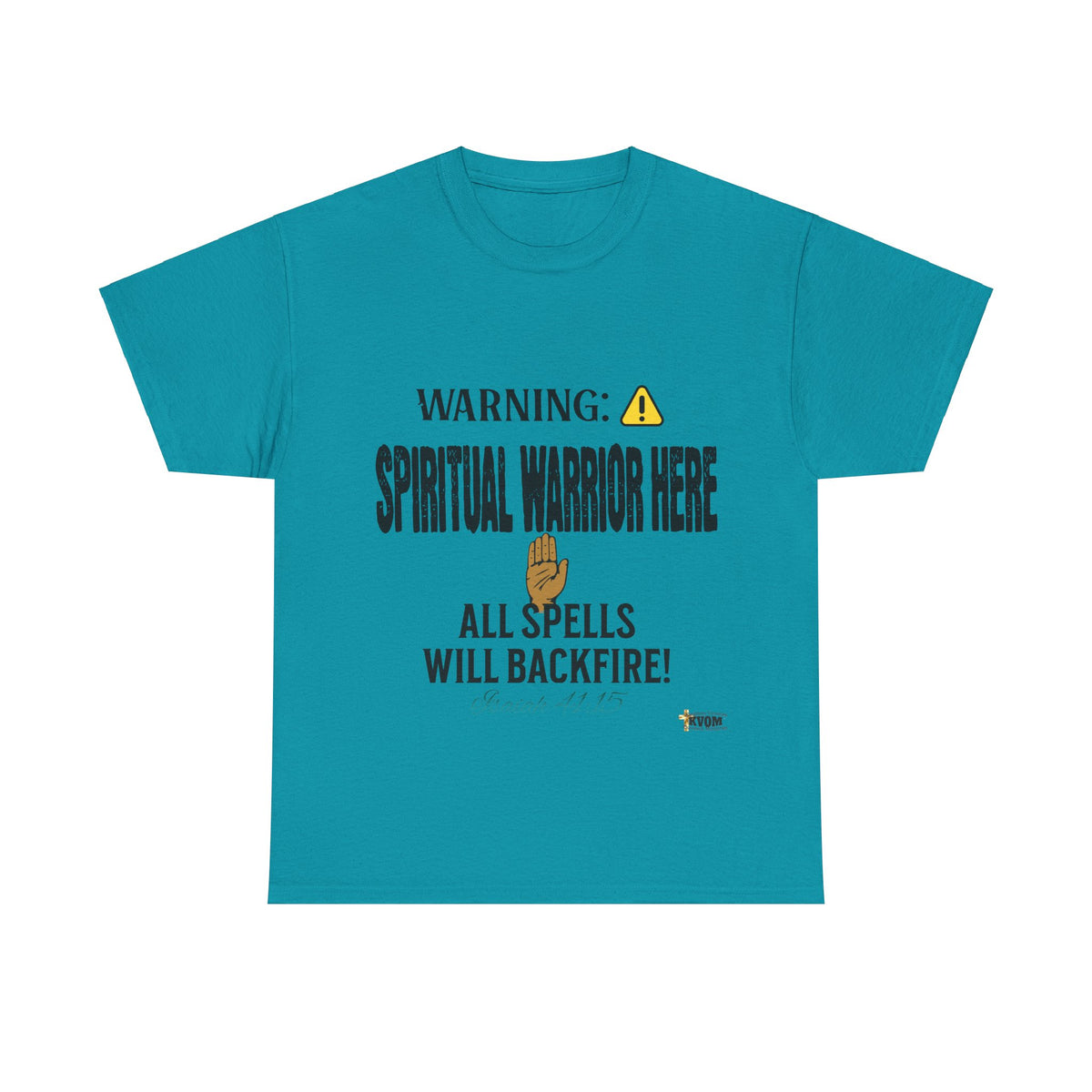 WARNING: Spiritual Warrior Here T-Shirt, Black Print