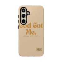 God Got Me KVOM Tough Case, Gold Print