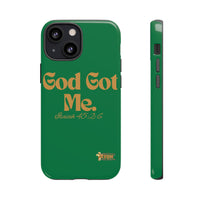 God Got Me KVOM Tough Case, Gold Print