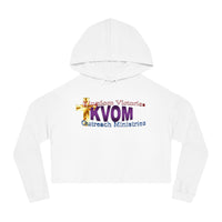 KVOM Logo Women’s Cropped Hoodie, Moses Temple Colored Logo