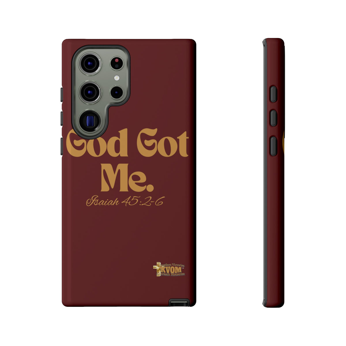 God Got Me KVOM Tough Case, Gold Print