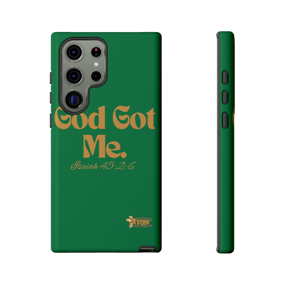 God Got Me KVOM Tough Case, Gold Print