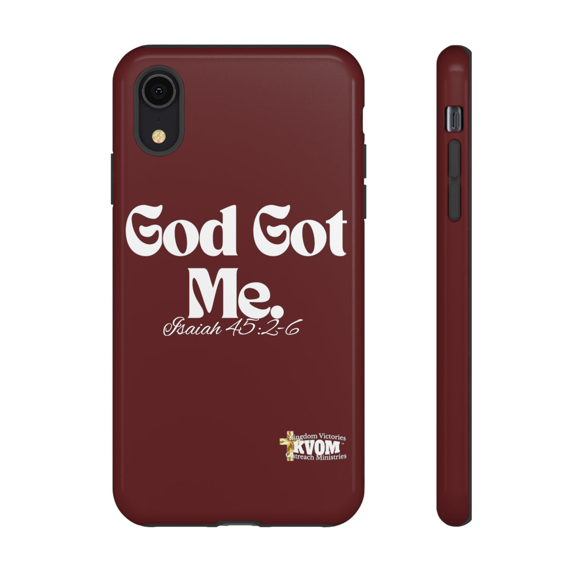 God Got Me KVOM Tough Case, White Print