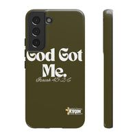 God Got Me KVOM Tough Case, White Print