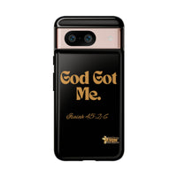 God Got Me KVOM Tough Case, Gold Print