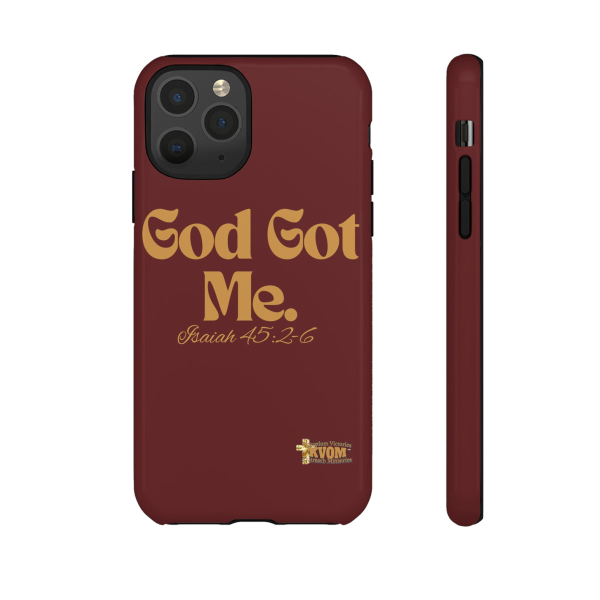 God Got Me KVOM Tough Case, Gold Print