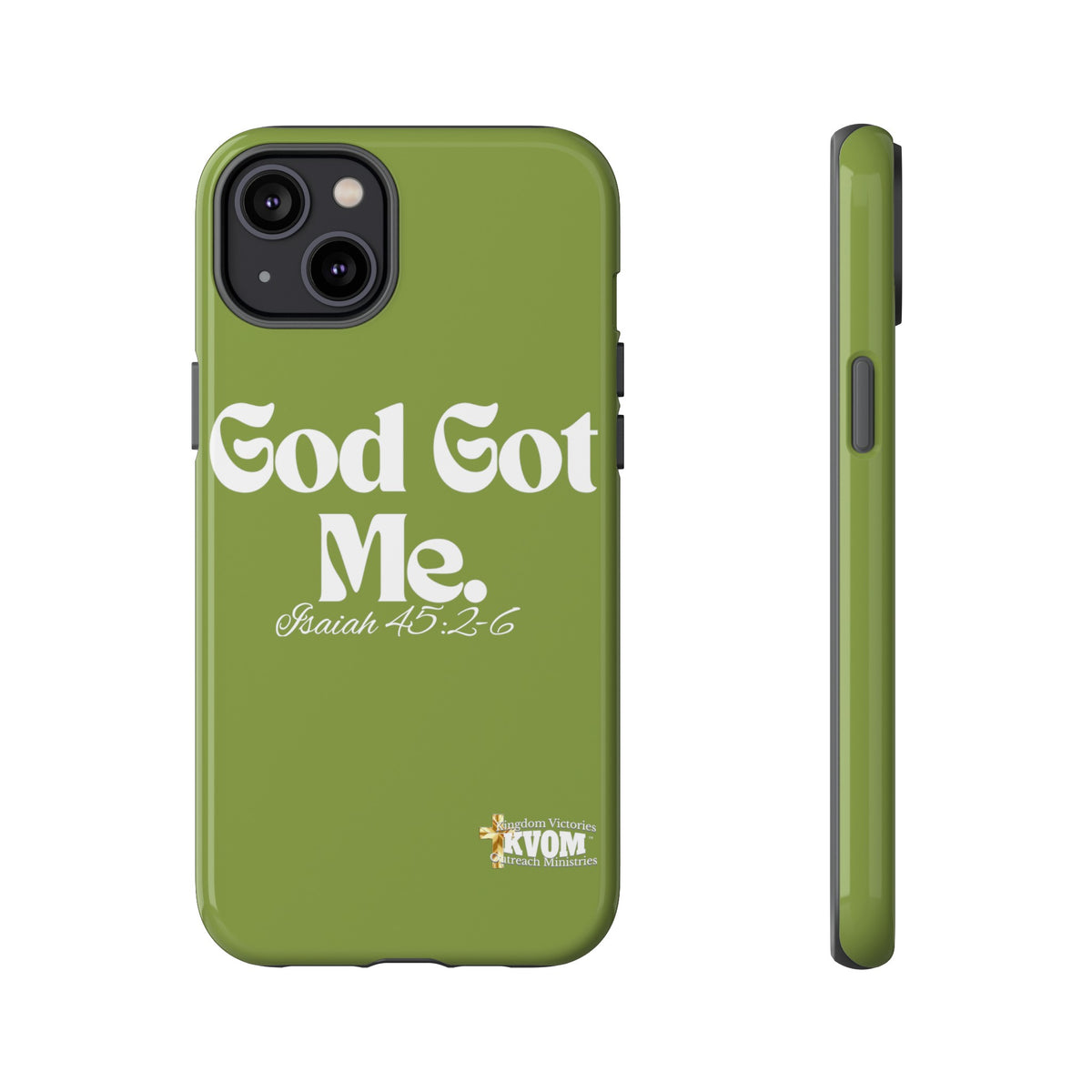 God Got Me KVOM Tough Case, White Print