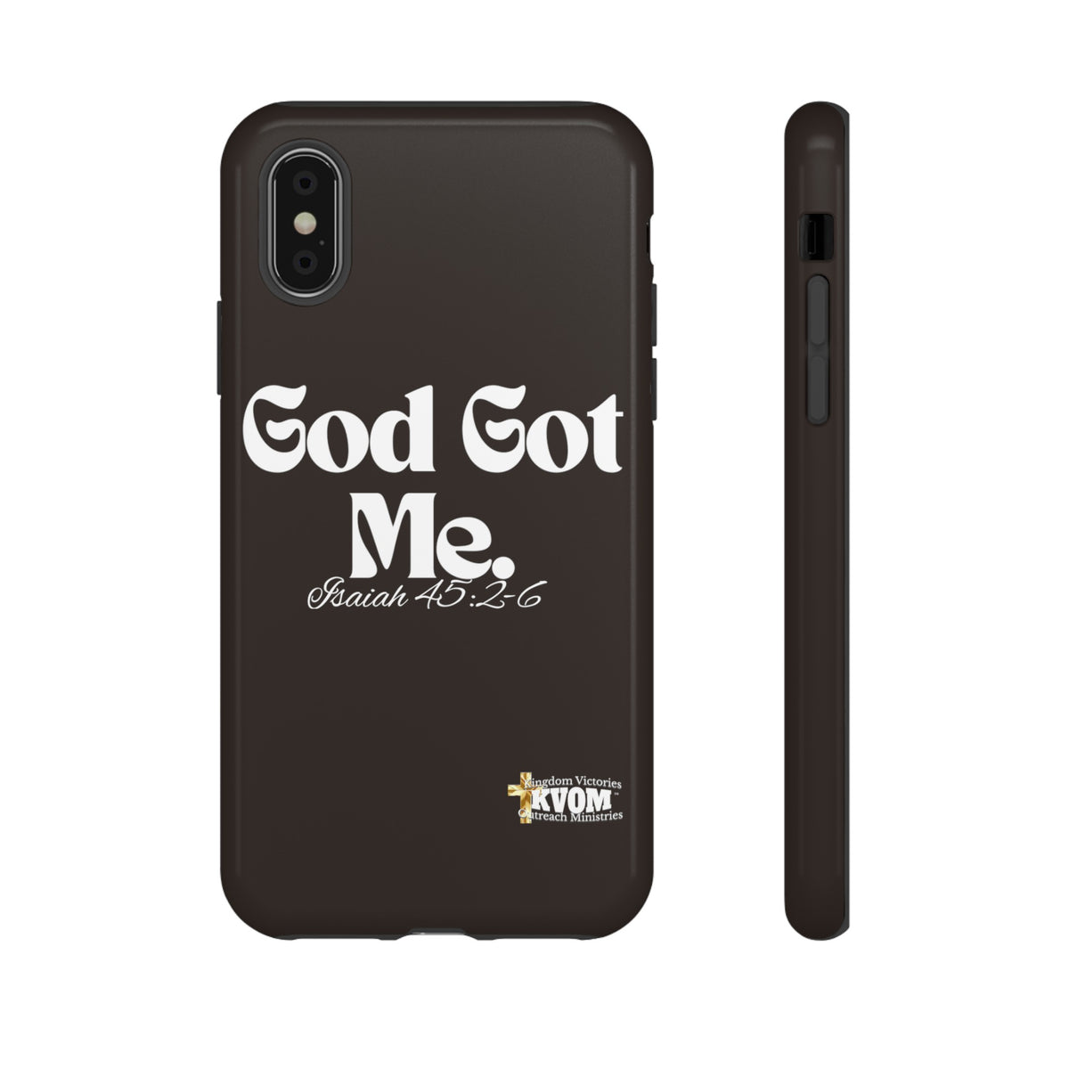 God Got Me KVOM Tough Case, White Print