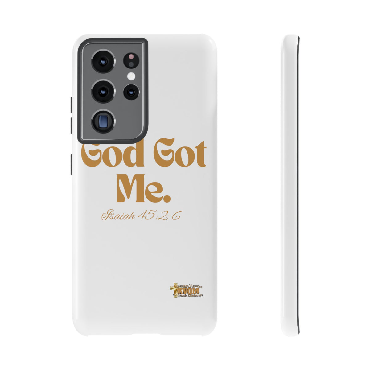 God Got Me KVOM Tough Case, Gold Print