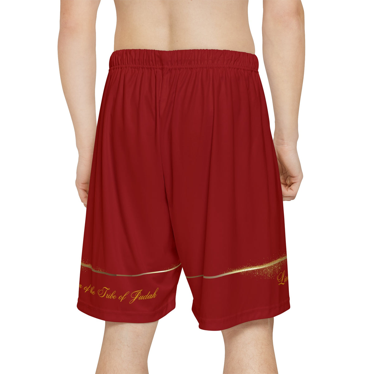 Lion of the Tribe Judah Men’s Sports Shorts, Red