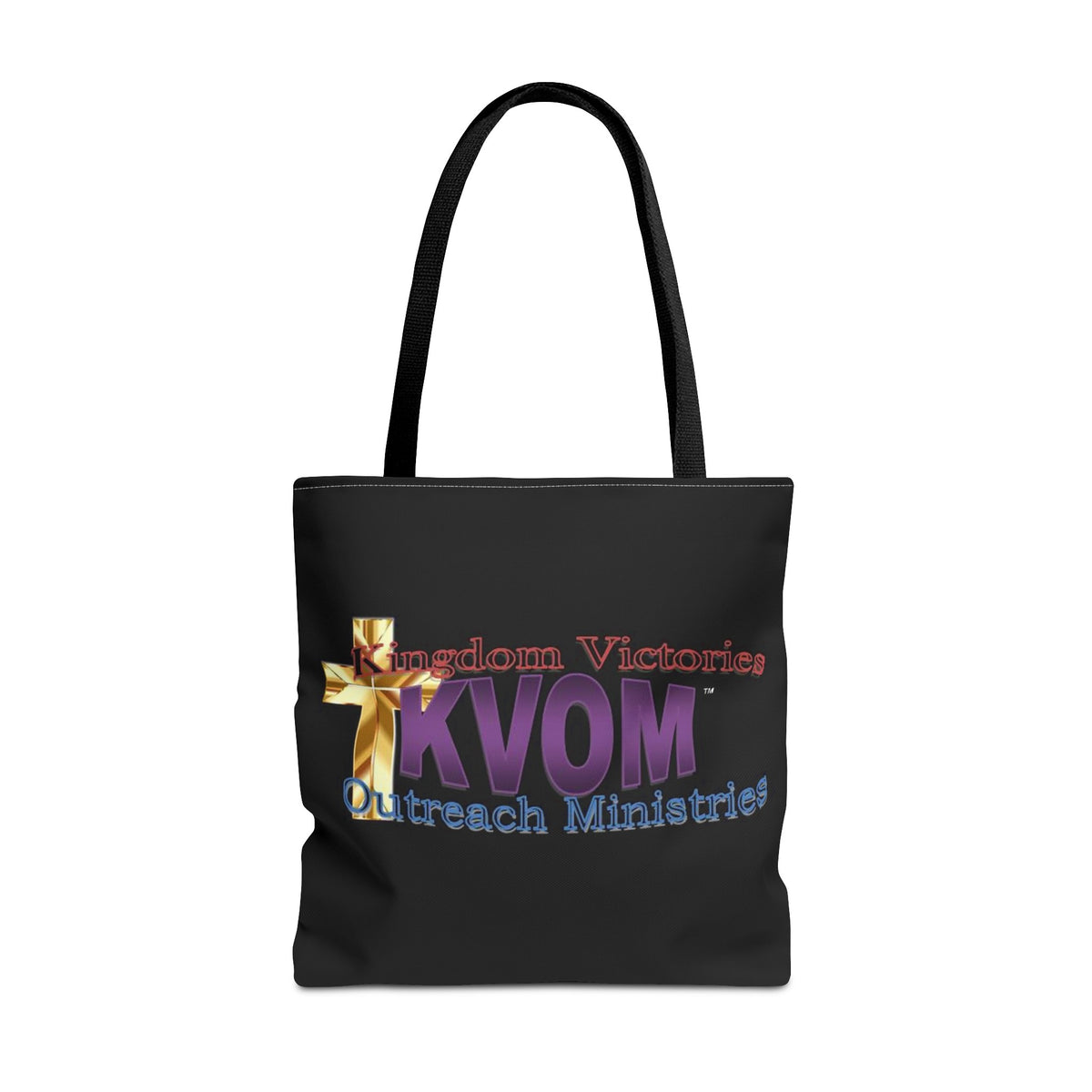 KVOM Logo Tote Bag, Black, Moses Temple Colored Logo