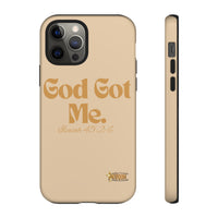 God Got Me KVOM Tough Case, Gold Print