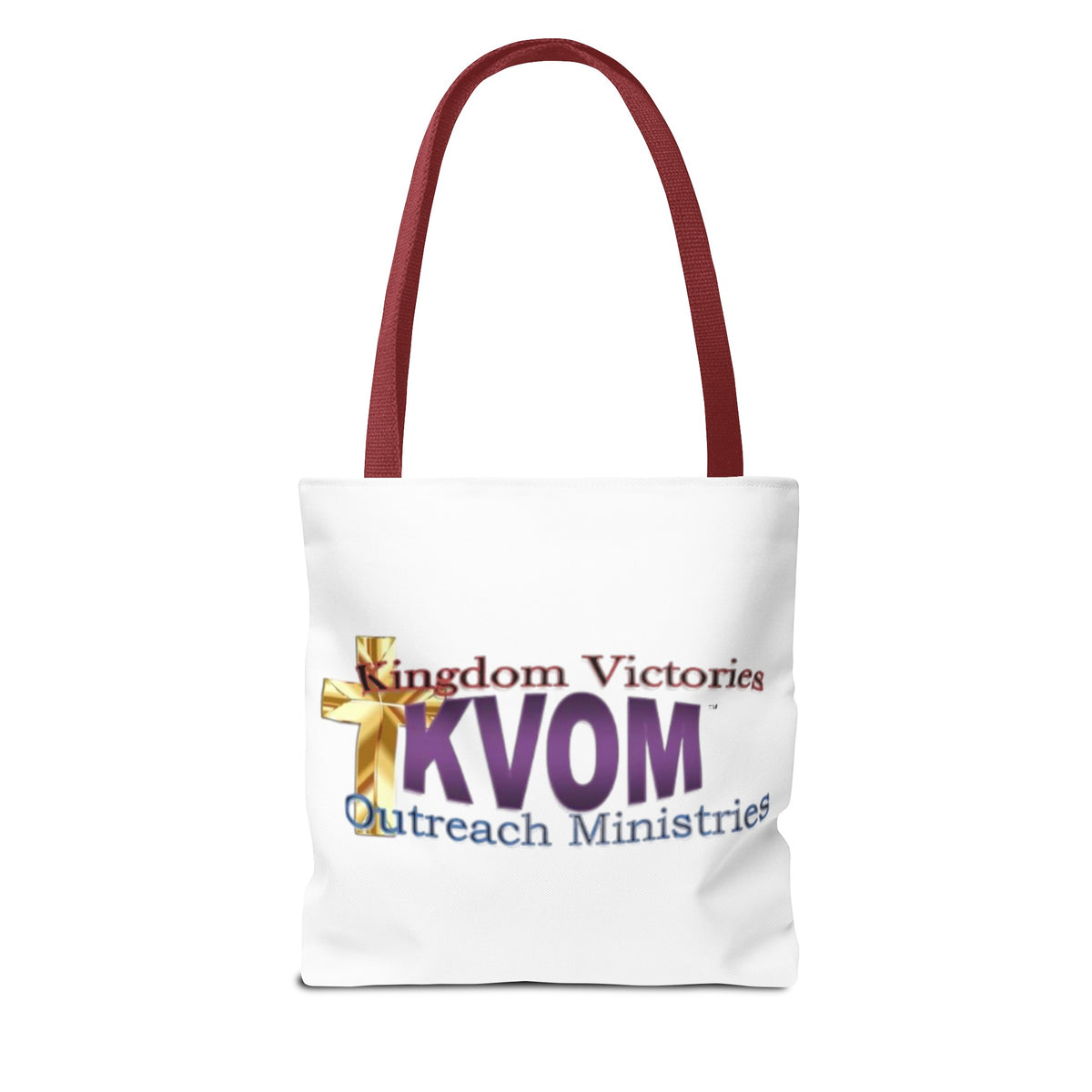 KVOM Logo Tote Bag, White, Moses Temple Colored Logo