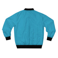 KVOM Logo Men's Bomber Jacket: Turquoise