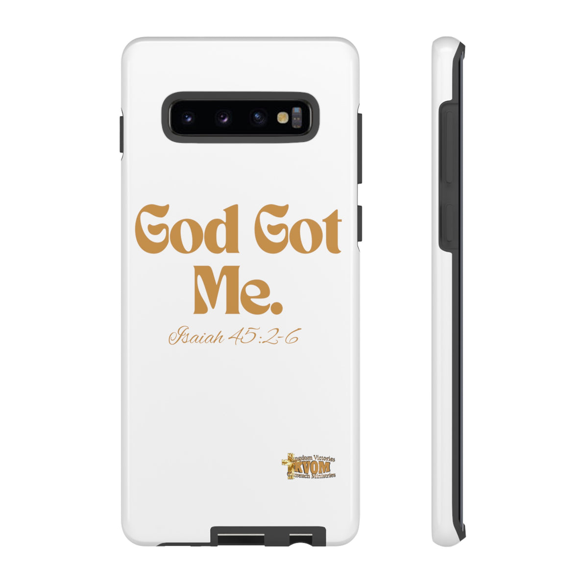 God Got Me KVOM Tough Case, Gold Print