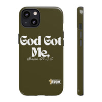 God Got Me KVOM Tough Case, White Print