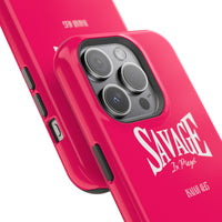 Savage in Prayer MagSafe Tough Cases, Siren Alarm Pink