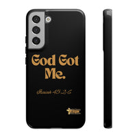 God Got Me KVOM Tough Case, Gold Print