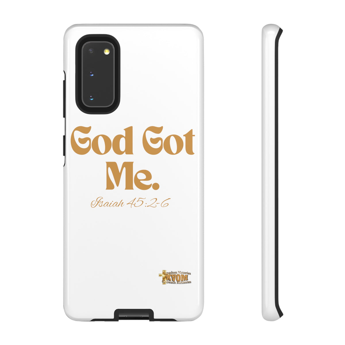 God Got Me KVOM Tough Case, Gold Print