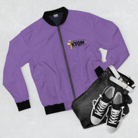 KVOM Logo Men's Bomber Jacket: Purple