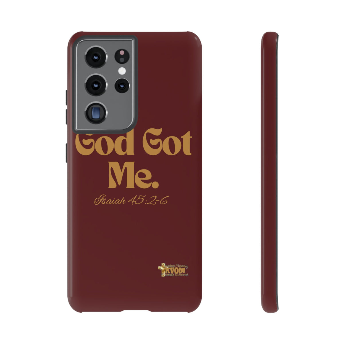 God Got Me KVOM Tough Case, Gold Print