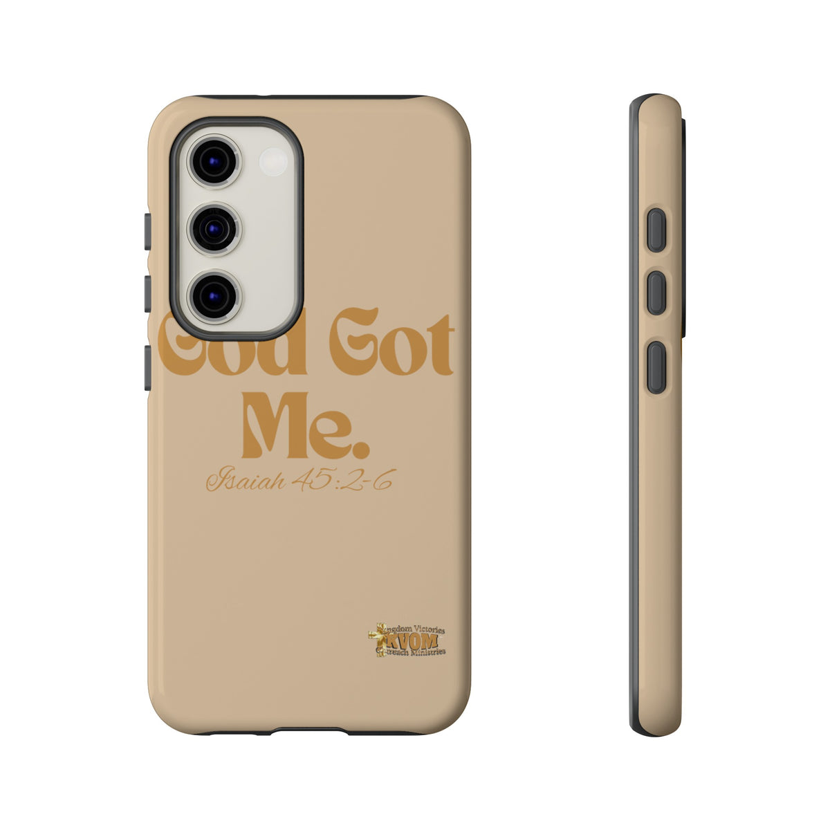 God Got Me KVOM Tough Case, Gold Print