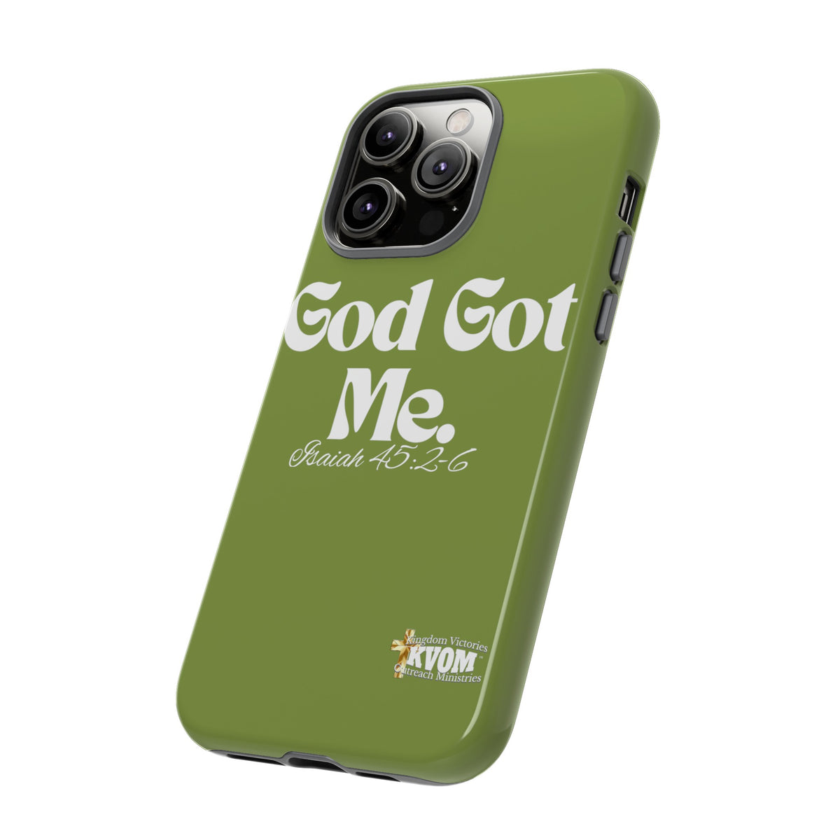 God Got Me KVOM Tough Case, White Print