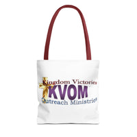 KVOM Logo Tote Bag, White, Moses Temple Colored Logo