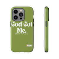 God Got Me KVOM Tough Case, White Print