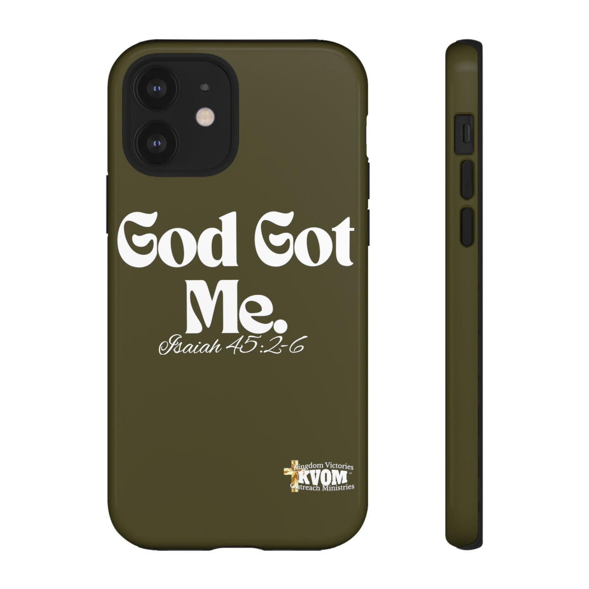 God Got Me KVOM Tough Case, White Print