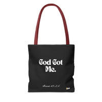 God Got Me Tote Bag: Black & White