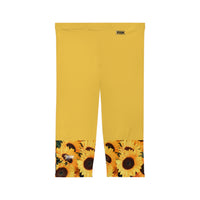 Loving Myself & Jesus Sunflowers Women’s Mid-Length Leggings