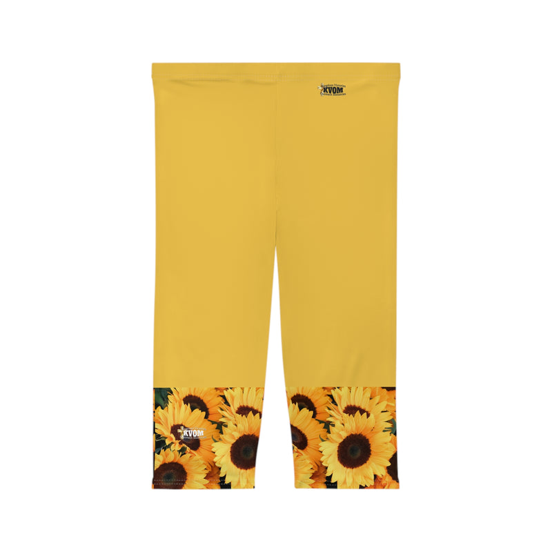 Loving Myself & Jesus Sunflowers Women’s Mid-Length Leggings