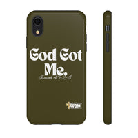 God Got Me KVOM Tough Case, White Print