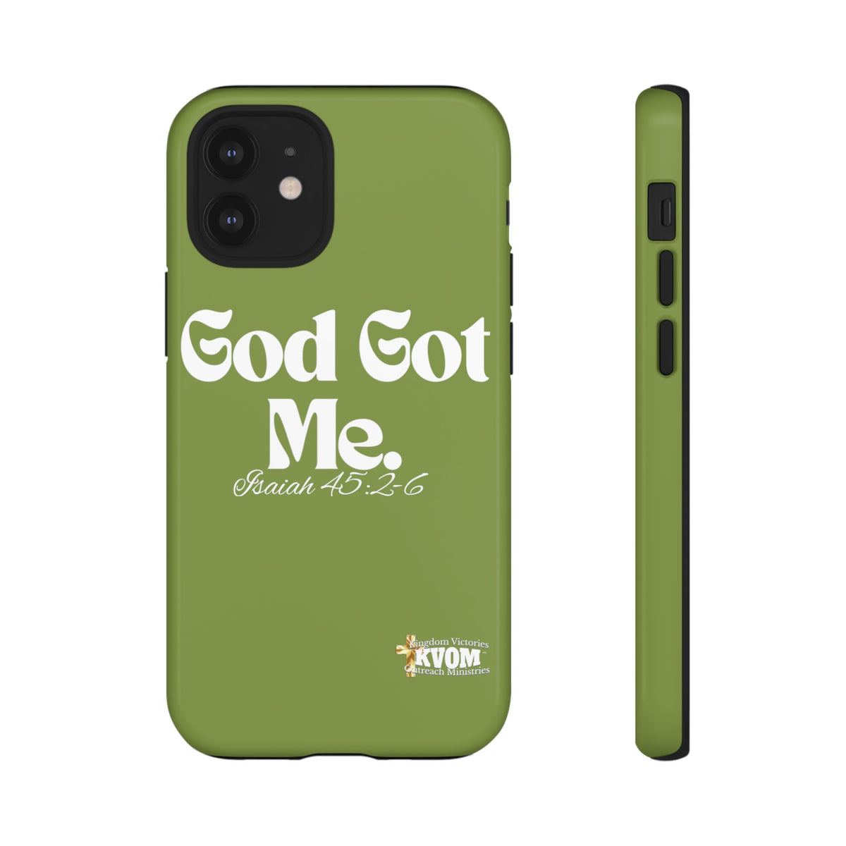 God Got Me KVOM Tough Case, White Print