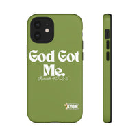 God Got Me KVOM Tough Case, White Print