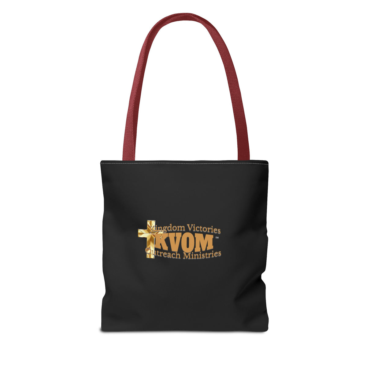 KVOM Logo Tote Bag, Black, True Gold Logo