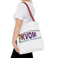 KVOM Logo Tote Bag, White, Moses Temple Colored Logo