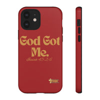 God Got Me KVOM Tough Case, Gold Print