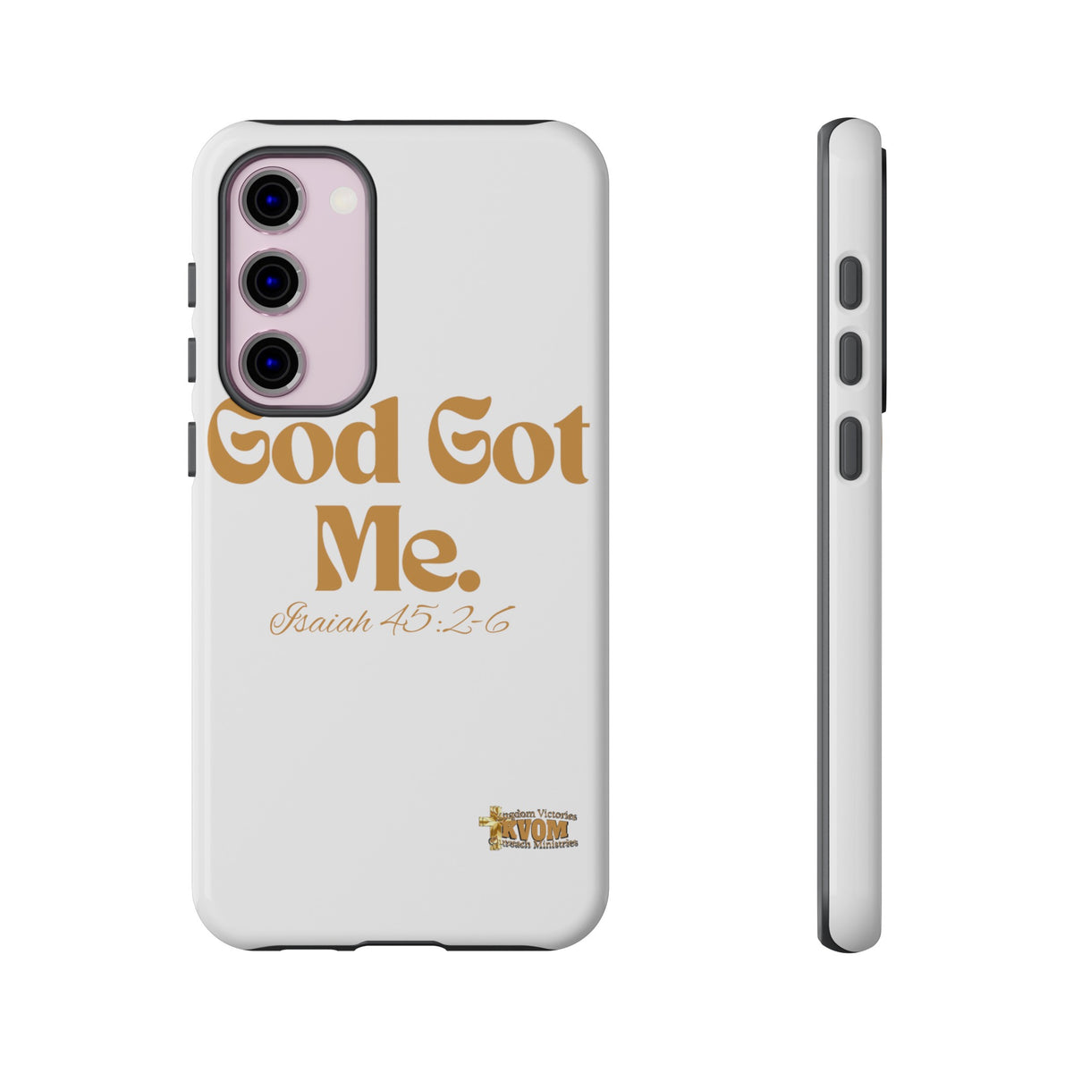 God Got Me KVOM Tough Case, Gold Print