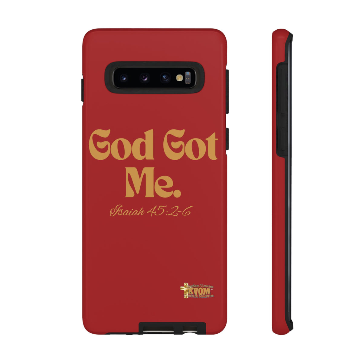 God Got Me KVOM Tough Case, Gold Print