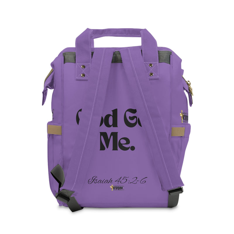 God Got Me KVOM Diaper Backpack, Purple