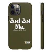 God Got Me KVOM Tough Case, White Print