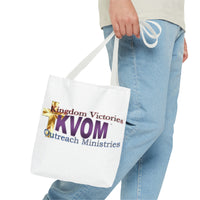 KVOM Logo Tote Bag, White, Moses Temple Colored Logo