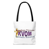 KVOM Logo Tote Bag, White, Moses Temple Colored Logo