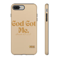 God Got Me KVOM Tough Case, Gold Print