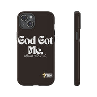 God Got Me KVOM Tough Case, White Print