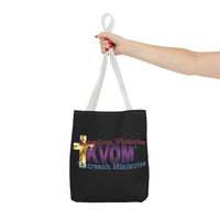 KVOM Logo Tote Bag, Black, Moses Temple Colored Logo